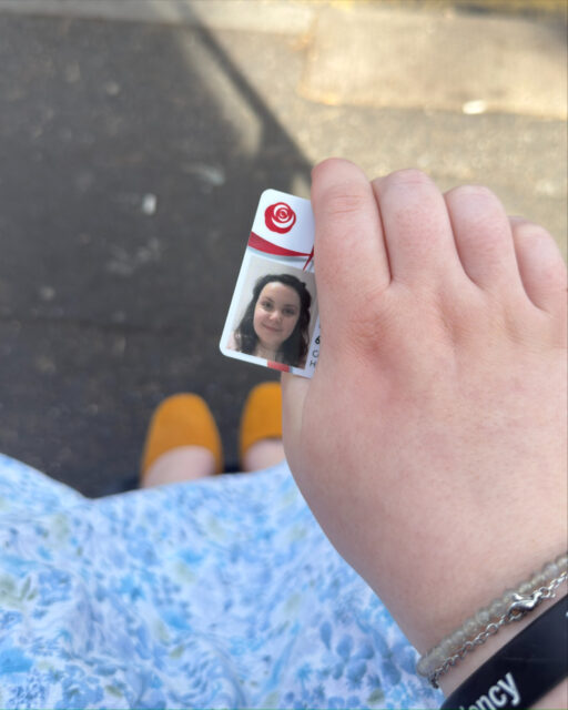 Summer days on the bus - and the wheelchair space was available first time 🥳As a personal with FND (amongst other things), I'm not able to drive a vehicle at the moment. Because of this, the council provides me with a bus pass (with a gawgeous ID photo as you can see). Often associated with older people, bus passes are actually there for anyone who might struggle to get around and need a lift - this is whether you're young, old, have seizures, physically disabled, sight impaired, hard of hearing, or have any other type of disability.I find the Dorset bus network to be really good and very accessible (with lovely drivers), so generally quite like using the buses when I need to. I do however find it very tiring, especially given that most of the ramps are mostly manual (unless you're on a fancy TFL London bus) and there's a lot of thinking that has to go into making sure you're on the right bus and end up where you're supposed to be. Not to mention the issues with being immunosuppressed in a crowded space...I tend to use buses to fill in gaps on the rare day I want to get somewhere and have the energy, but most of the time I'm blessed that I'm able to coordinate the very important outings with either my carer or family who can drive. For me, it's nice knowing I have lots of transportation options, and overall, not being stuck. Being disabled can often leave you feeling isolated, so knowing that you have the means to get out and about if you can is very reassuring.VD:
Photo 1: A white womans hand, holding a bus pass with a small ID photo of Imali. In this photo she looks a bit pale and washed out, awkwardly half smiling in front of a bright light. In the background of the image is Imali's blue dress and yellow shoes on the flootplate of her wheelchair.
Photo 2: A selfie of Imali, a white woman with curled brown hair and pink glasses. She's sitting in her wheelchair wearing a blue floral dress with a park in the background.
Photo 3: Imali peaking out the corner of a selfie, with green trees and the background of a park in the summer behind her.