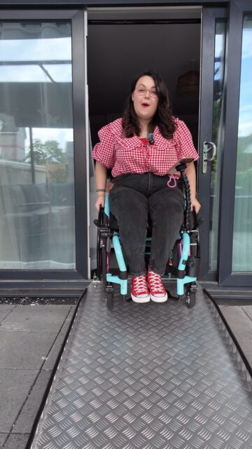 ADPR: Did somebody say an all-in-one outdoor ramp that is weatherproof!?Non-accessible UK housing can be a real challenge for mobility aid users like myself, but @theramppeopleuk have a variety of solutions designed to work well with practically any space and make getting outdoors so much easier 👏With Accessible Homes Week just around the corner and the weather starting to transition, now is a good time to consider how you're going to get outside during the winter and start to plan a system that can handle the damp.The best bit is, my friends at @theramppeopleuk are able to provide free advice on which ramp might fit your space the best and suit your lifestyle, all you need to do is drop them a message. If you'd like a 10% discount, you can use the code 'MALIANDME' on their website and don't forget you also may be able to claim 20% VAT relief for eligible individuals & charities.Which ramp am I using? Adjustable Threshold Ramp (2ft - 8ft) with Entry Plate KitVD: A white woman with wavy brown hair, wearing a red gingham top, black trousers and red Converse. She is using a light blue wheelchair with pink wheels.(Hashtags)
#AccessibleHome #HomeAdaptations #TheRampPeople